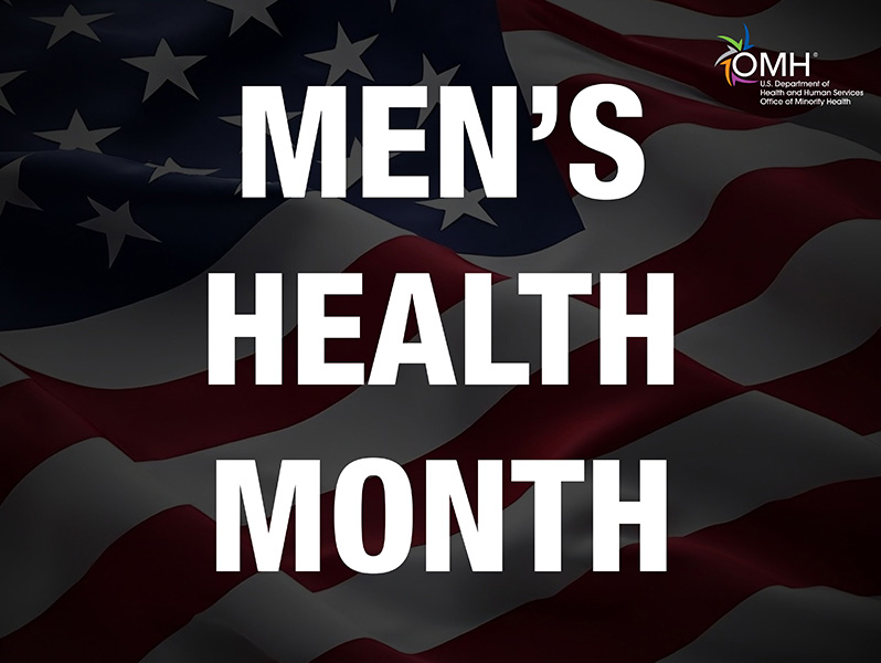 Men's Health Month with OMH logo top right corner